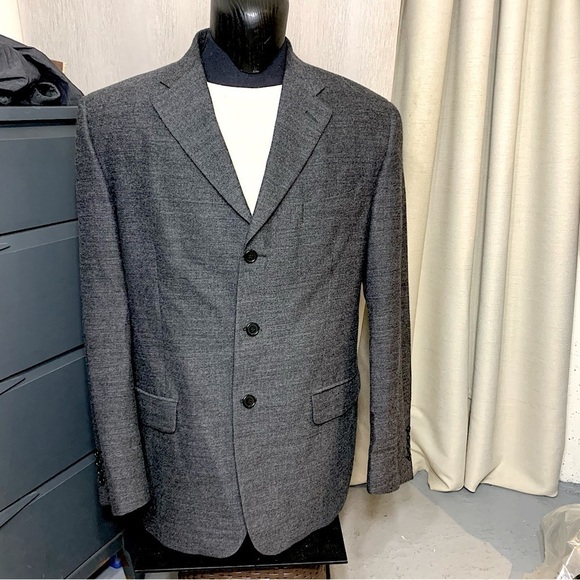 Missoni Wool Tweed Sport Coat Men 44 Charcoal Gray Single Breasted Blazer Italy - Picture 16 of 16